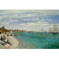thumbnail image 2 of Monet, Claude 24x17 White Modern Wood Framed Museum Art Print Titled - Regatta at Sainte- Adresse, 2 of 4