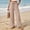 Brown plus size wide leg pants a1, variant on Women Plus Size Wide Leg High Waisted Pants with Pockets Striped Casual Palazzo Lounge Trousers Beach Vacation Summer Travel Clothes, Black 2XL