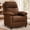 Brown, variant on Korser Manual Push Back Recliner Chair with Side Pockets,Recliner Chairs for Adults for Living Room,Small Recliners for Small Spaces,Linen,Dark Grey