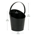 thumbnail image 4 of Mind Reader Fireplace Ash Bucket, 6L (1.5 gal) Capacity, Metal, 9 L x 9 W x 10.5 H, Black, 4 of 8