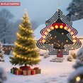 thumbnail image 2 of Stylish Metal Hanging Christmas Tree Wind Spinner - Modern Design with Concentric Lines & Festive Dots for Garden Decor, 2 of 6