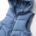 thumbnail image 6 of AUNVITO Toddler Boys & Girls 1-6Y Quilted Puffer Vest with Ears Hood Matte Finish Warm Lightweight Spandex Casual Winter Coat, 6 of 8