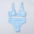 thumbnail image 4 of Babysbule Swimsuits for Women Fashion Women Split Swimsuit Show Waist Printing Bikini, 4 of 7