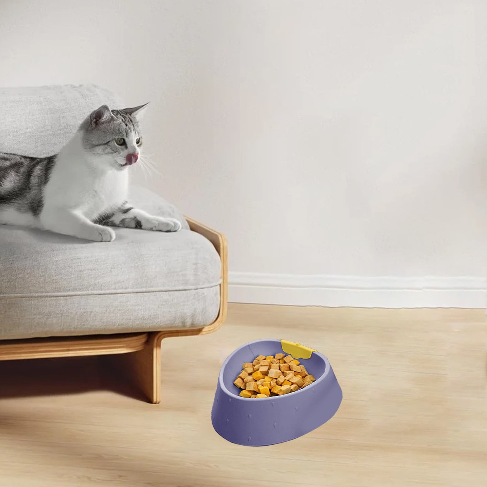 5 Packs Elevated Cat Bowls Raised Cat Food Bowl Cute Kitten Pet Dish, Ceramic Pet Feeder Food Water Bowl Protect Spine Anti-Vomiting Whisker Friendly Non-Slip Dishwasher Safe Avoid-knockover