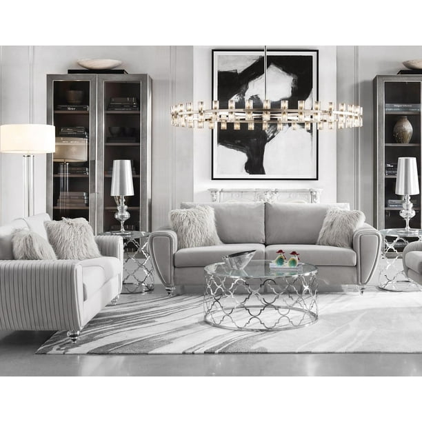 Modern Light Gray Fabric Sofa Loveseat Set 2 Pcs American Eagle Ae3800 Com - Light Gray Couch And Loveseat Set Modern Light Gray Fabric Sofa Loveseat Set 2 Pcs American Eagle Ae3800 Com - Light Gray Couch And Loveseat Set