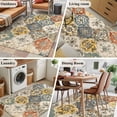 thumbnail image 6 of Vintage Boho Large Area Rugs for Bedroom Living Room, Soft Non Slip Carpet Bedside Rug, Chic Farmhouse Neutral Morocco Geometric Rectangular Floor Cover Kitchen Accent Rug 4'x6' for Office, 6 of 9