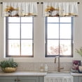 thumbnail image 3 of LALILO Kitchen Curtain Valance Rustic Autumn White Wood Rod Pocket Window Curtain 52"x 18" Set of 2, 3 of 5