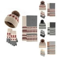 thumbnail image 3 of Knitted Hat And Scarf Set Unisex Winter Warm Snowflake Design Large Head Coverage Soft Comfortable Cold Weather Accessories, 3 of 3