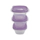 thumbnail image 1 of Contenedores Para Alimentos Ideen De Plástico Juego De 3 Piezas Morado 500 ml, 1 of 3