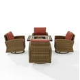 thumbnail image 5 of Bradenton 5Pc Swivel Rocker Conversation Set W/Fire Table Sangria/Weathered Brown - Tucson Fire Table & 4 Swivel Rockers, 5 of 19