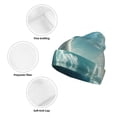 thumbnail image 3 of Yiaed Polar Bear On Iceberg Print Winter Beanie for Men Women, Fleece Lined Beanie Soft Warm Knit Hat Ski Stocking Cuffed Ca, 3 of 6