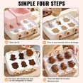 thumbnail image 3 of Silicone Ice Cream Mold Popsicle Maker with Lid DIY Homemade Ice Lolly Mold Cartoon Cute Design Household Easy-remove Ice Tray Summer Treats Easter Decorations Easter Gifts Decor, Blue, 3 of 7