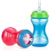 Nuby No-Spill Clik-It Flex Straw Cup, 12 Months Plus Red & Blue