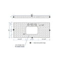 thumbnail image 6 of 43‘’x22" bathroom stone vanity top engineered stone carrara white marble color with rectangle undermount ceramic sink and faucet hole with back splash, 6 of 8