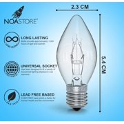 Noa Store 15 Count Night Light Bulbs -E12 Socket with Candelabra Base