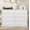 White, variant on EastVita Dresser for Bedroom 6 Drawer Dresser with LED Lights and Charging Station Wide Chest of 6 Drawers with Open Space Modern Large Capacity Storage Cabinet Living Room Hallway Black