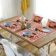 thumbnail image 4 of Farmhouse Chicken Daisy PVC Placemat Set of 4 Non-Slip Heat-Resistant Washable PVC Table Mats Red Buffalo Plaid Vinyl Place Mats for Kitchen Dining BBQ Kids Patio Party Table, 4 of 6
