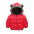 thumbnail image 2 of Kids Hooded Down Coat Boys Girls Winter Jacket Windproof Fleece Lined Thicken Warm Outerwear,2-7T, 2 of 5