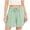 *Green, variant on Women's Gingham Drawstring Shorts , Curved Hem Summer Shorts For Women , Ladies' Lightweight Plaid Shorts with Pockets,Gray,S-3XL