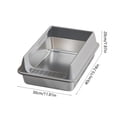 thumbnail image 3 of Stainless Steel Cat Litter Box - 11.8x15.7x7.8in Large Metal Litter Box with High Side, Anti-Leakage Non-Sticky Easy Cleaning for Small and Large Cats, Gray, 3 of 6