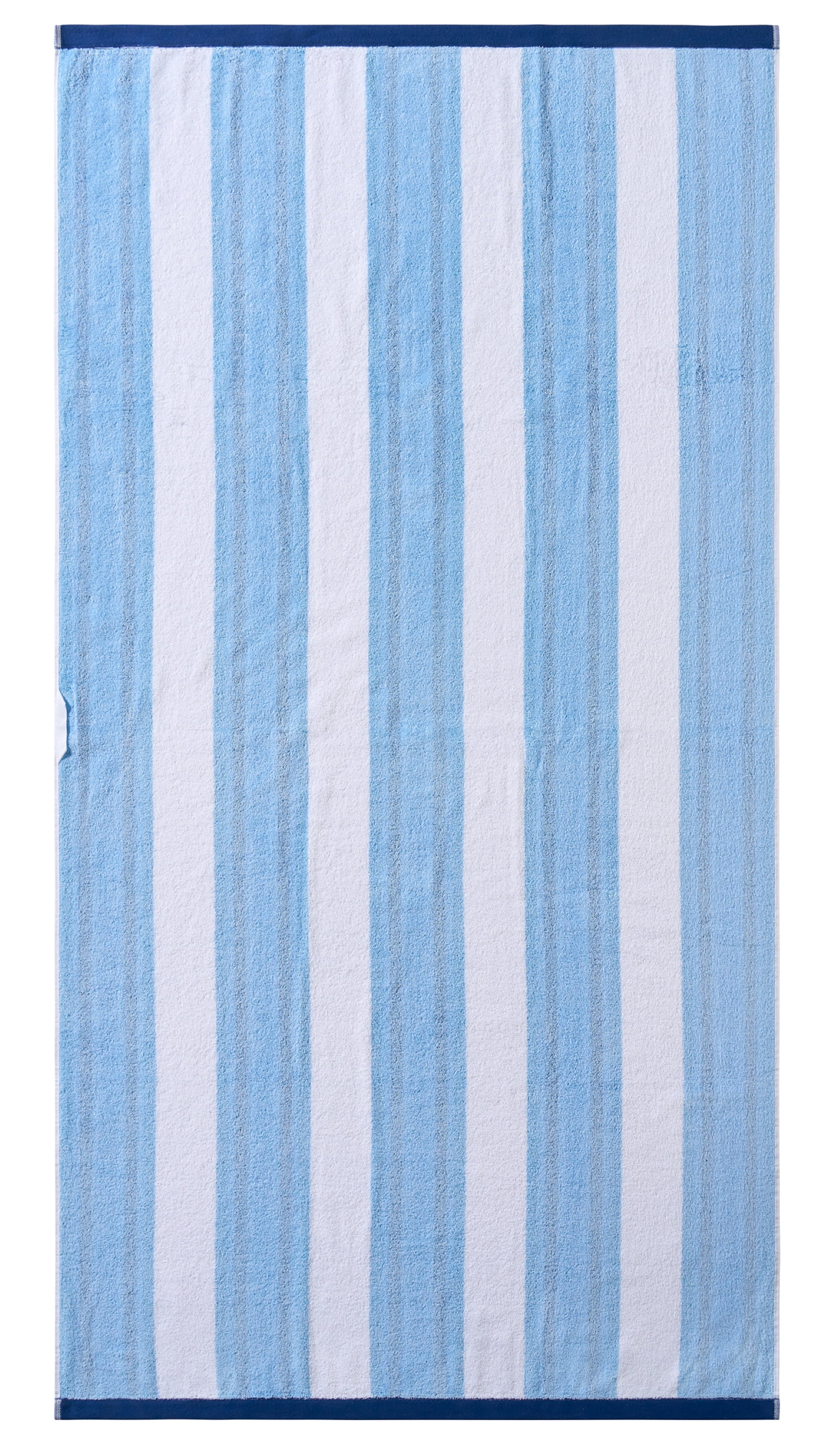 Better Homes & Gardens Oversized Cotton Blend Cabana Beach Towel, 72" x 38", Blue