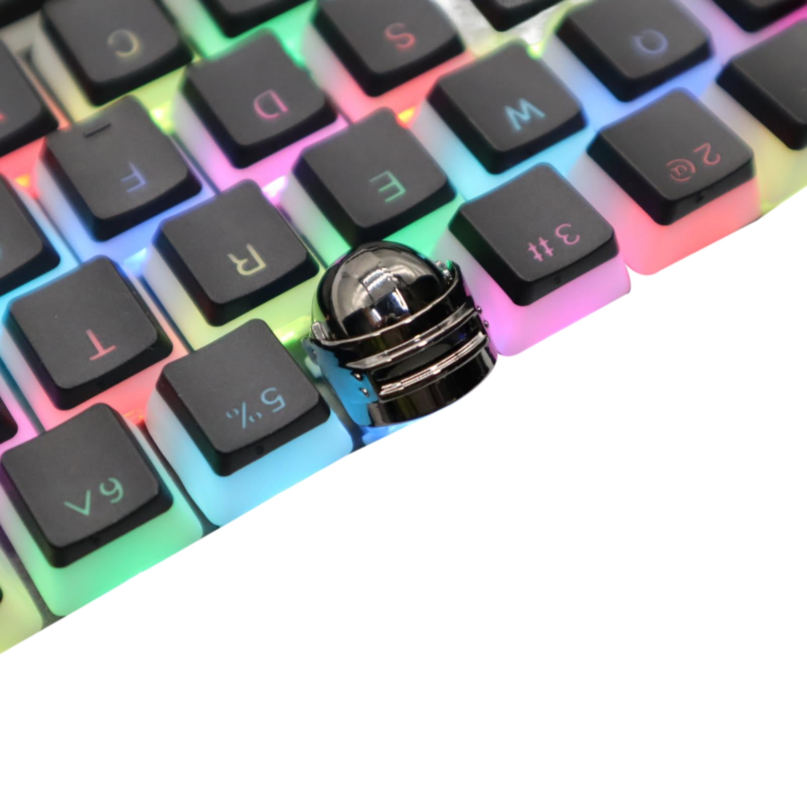 Boc PBT Key Caps Bicolor Half Transparent Pudding Design Glitter Powder Quick Response