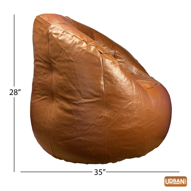 Urban Shop Faux Leather Tufted Bean Bag