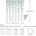 thumbnail image 4 of Floral Shower Curtain, Blue and Gray Shower Curtain, Weeping Flower Shower Curtain with 12 Hooks Light Blue Simple Shower Curtain for Bathroom, Light Grey Waterproof Decorative, 72" W x 72" H, 4 of 6