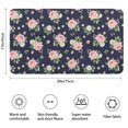 thumbnail image 3 of Pioneer Flower Floral Print Pattern Bathroom Rugs Mat, Non Slip Microfiber Bathroom Rug with Rubber Backing, Soft Mats for Bathroom Floor Tub Shower, 17"x30", 3 of 5