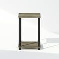thumbnail image 3 of Furinno Turn-N-Tube End Table, Side Table, Grey Oak/Black, 3 of 6