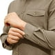thumbnail image 3 of Blusa y camisa de manga larga con cuello vuelto para hombre, informal, lisa, con botones y bolsillo, de poliéster, 3 of 4