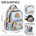 thumbnail image 4 of FKELYI Kids Backpack for Elementary Student Cartoon Capybara Blue Print 17 Inch Schoolbag Spacious Bookbag with Multi-Pockets Lightweight Casual Daypack Rucksack for Boys, 4 of 7