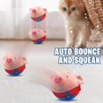 thumbnail image 2 of Interactive dog toys, barking and moving dog toy ball, washable cartoon pig sound toy, shaking and bouncing stress-relieving talking dog and cat toys., 2 of 7
