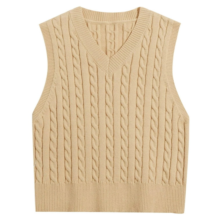 JDEFEG Women Wool Long Sweater Women's Sweater Vest Fashion JDEFEG Women Wool Long Sweater Women's Sweater Vest Fashion