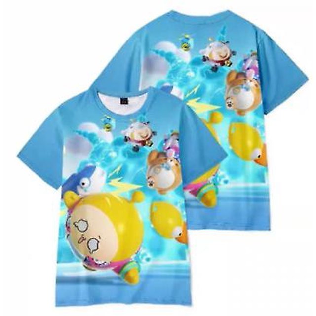 T-shirts Mode Garçons Filles Enfants Impression Dessin Animé Fête des Ufs Manches Courtes