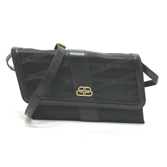 Pre-Owned Balenciaga 580161 logo 2WAY bag Shoulder Bag Black (Good)