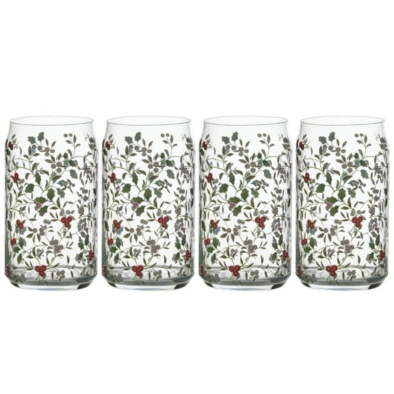 Pfaltzgraff Winterberry 20 oz Seltzer Glass Drinkware Set of 4