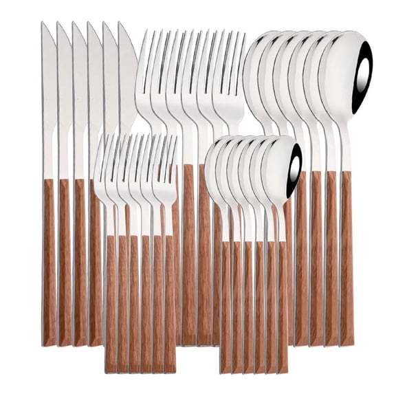 MYVIT Stainless Steel Silverware Set 30PCS Dining Utensil Set Kitchen Flatware Set for 6 Lunch Cutlery Set Fork and Spoons Knife