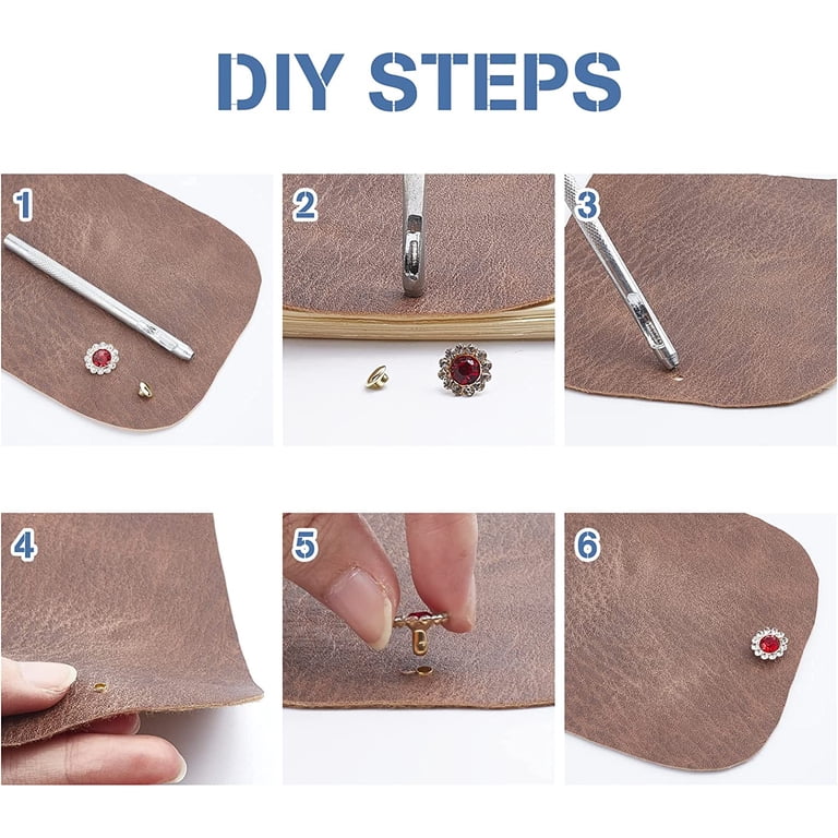 zalati Klinknagels voor Lederen Metalen Sterren Stud Klauw Nagels Hol Zilver voor Lederen Riem Tassen Decor 12mm