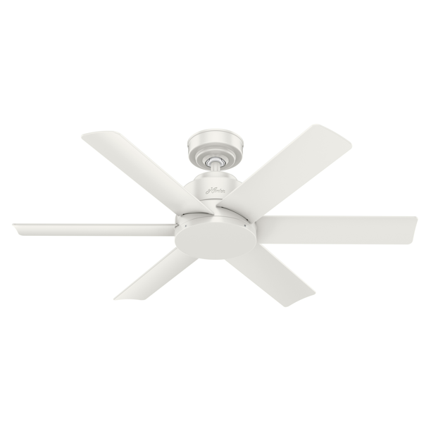 Hunter 44" Kennicott Damp Rated Fresh White Ceiling Fan with Wall