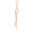 thumbnail image 2 of ANGARA Lab Grown Diamond Infinity Rope Pendant for Women in 14K Rose Gold (Size-2.9mm| Color-F-G| Clarity-VS) | April Birthstone, Anniversary, Jewelry Gift for Women | Lab-Grown Diamond Necklace, 2 of 6