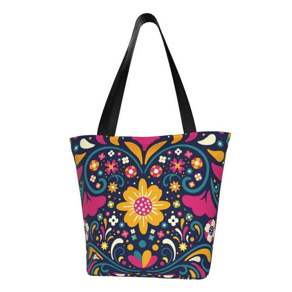 Rocae Cinco De Mayo Floral for Shoulder Bags for Women Tote Bag for Women with Zipper Closure