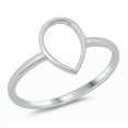 thumbnail image 1 of Filagree Teardrop Ring .925 Solid Sterling Silver Band Jewelry Female Male Unisex Size 9, 1 of 4