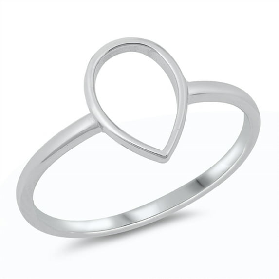 Filagree Teardrop Ring .925 Solid Sterling Silver Band Jewelry Female Male Unisex Size 9