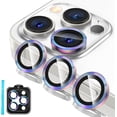 thumbnail image 1 of PINHEN for iPhone 15 Pro/iPhone 15 Pro Max Camera Lens Protector, 9H Tempered Glass Camera Cover Screen Protector, Metal Individual Ring for iPhone 15 Pro Max 6.7 inch iPhone 15Pro 6.1 inch, 1 of 7