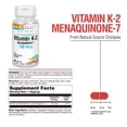 thumbnail image 3 of Complemente la vitamina K-2 de triple concentración de SOLARAY en forma de MK-7 de 150 mcg, 3 of 7