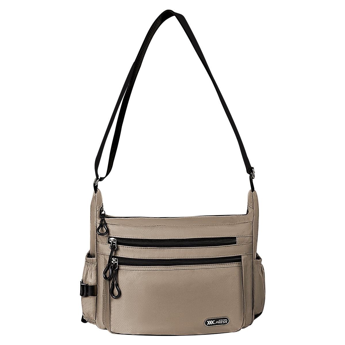 Crossbody Bag for Women Men Multi-Pocket Shoulder Purse Waterproof Lightweight Casual Travel Satchel Handbag,Khaki,319