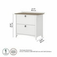thumbnail image 4 of Home Square 2 Piece Wood Filing Cabinet Set with 2 Drawer in White/Shiplap Gray, 4 of 8