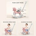 thumbnail image 3 of Wohh Rocking Horse for Toddlers , Balance Bike Ride On Toys with Push Handle, Versatile PE Rocking Horse for Kids-Pink, 3 of 6