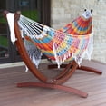 thumbnail image 2 of 10ft Authentic Brazilian Hammock with Solid Pine Arc Stand, 2 of 10
